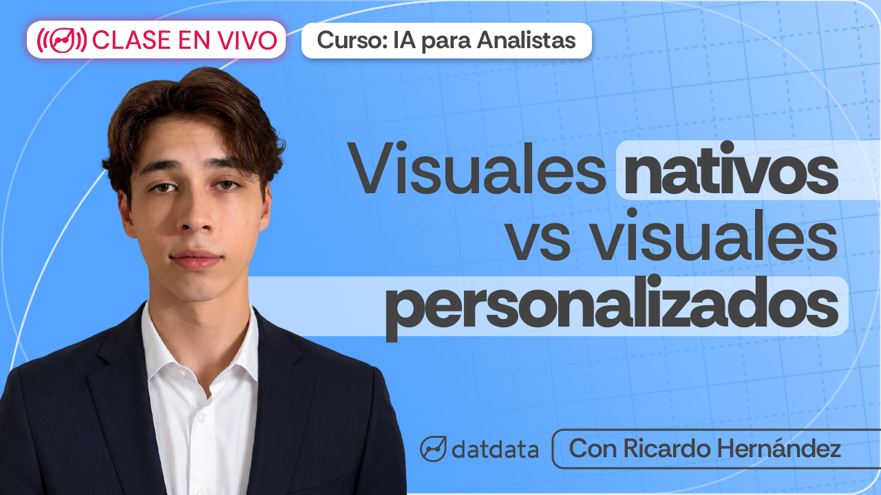 Visuales nativos vs personalizados de Power BI con IA
